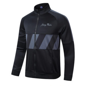 Gray Patched Fitted Tracksuit Jacket