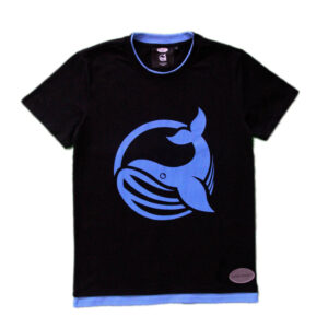 J W Knitted Double Collar-Hem T-Shirt