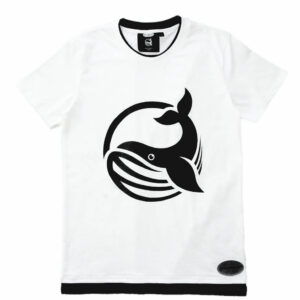 J W Knitted Double Collar-Hem T-Shirt